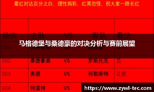 马格德堡与桑德豪的对决分析与赛前展望
